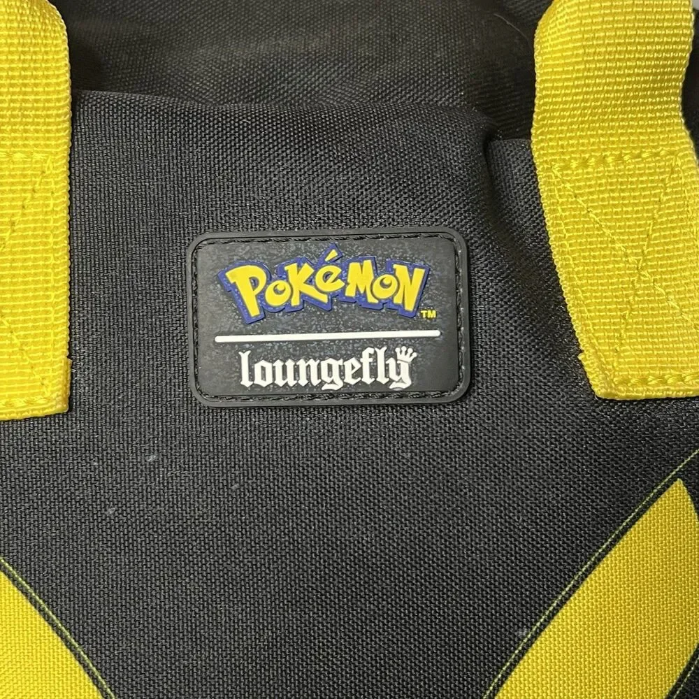 Pokemon Loungefly Pikachu Backpack Black & Yellow Lightning Bolt 17